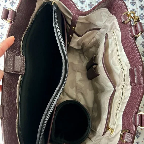 Dagne Dover Allyn Medium Tote in Oxblood - Picture 12 of 13